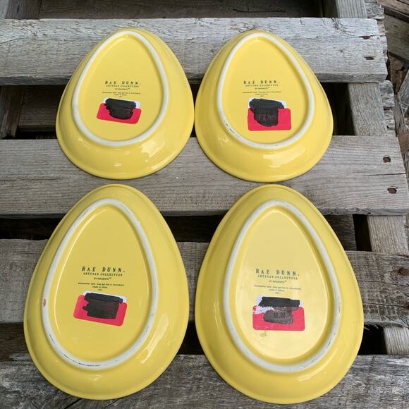 Rae Dunn “Hippity Hop” Easter set of 4 appetizer plates - Picture 3 of 3